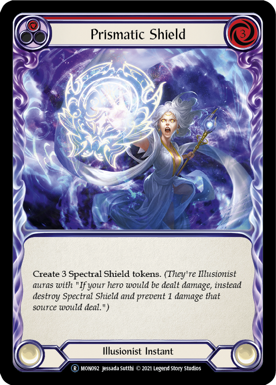 Prismatic Shield (Red) [U-MON092-RF] Unlimited Rainbow Foil
