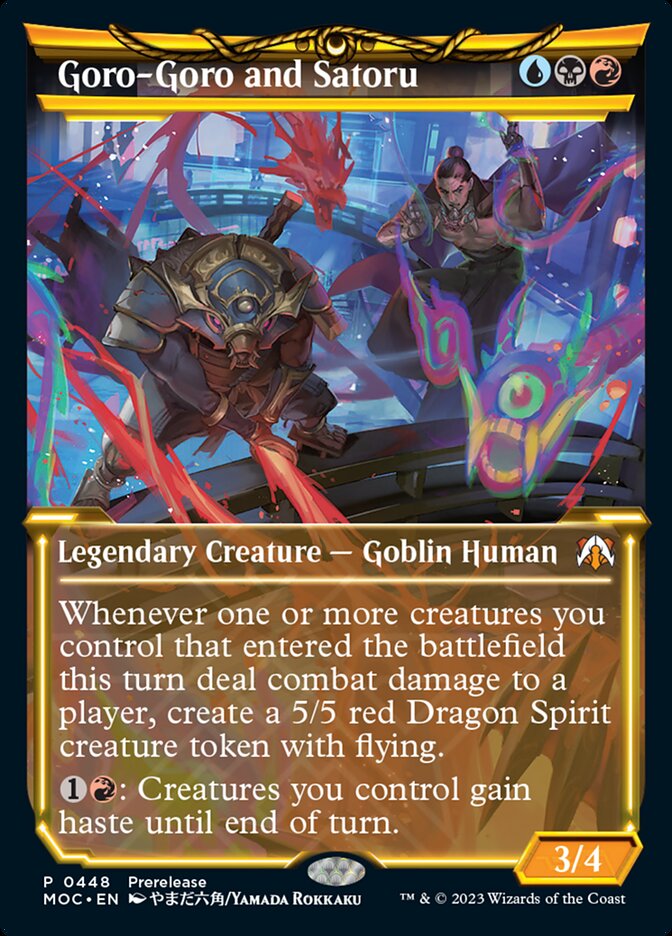 Goro-Goro and Satoru (Showcase Planar Booster Fun) [March of the Machine Commander]