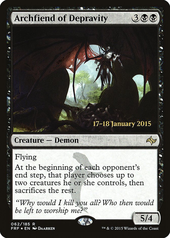 Archfiend of Depravity [Fate Reforged Prerelease Promos]
