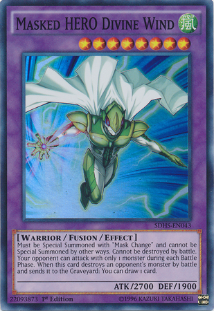 Masked Hero Divine Wind [SDHS-EN043] Super Rare