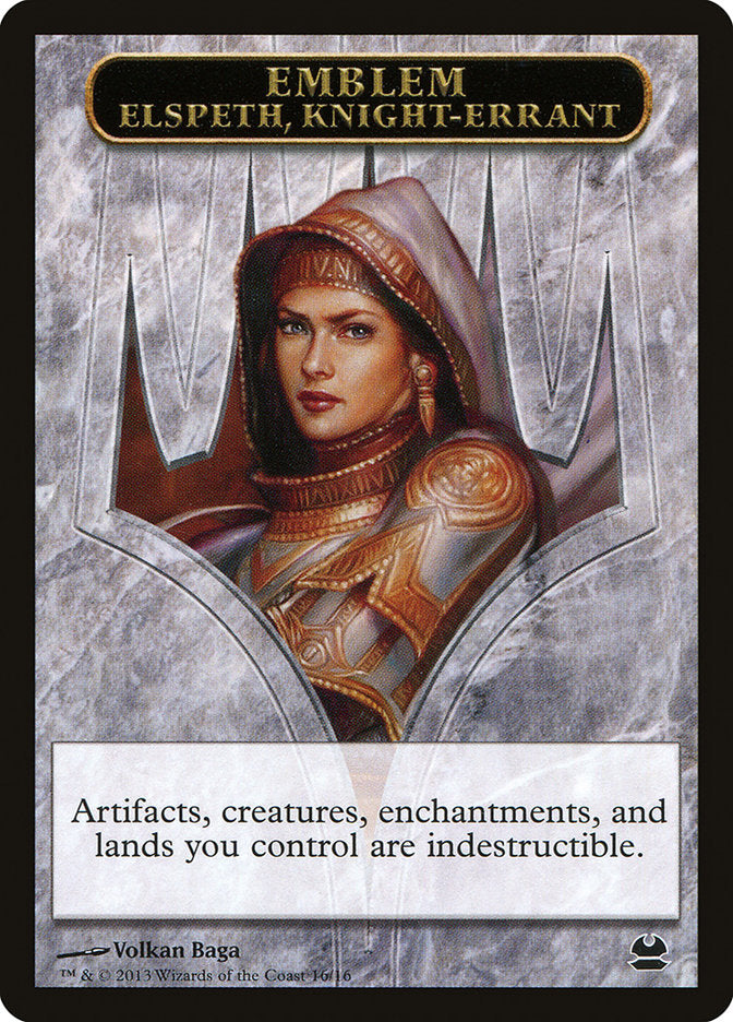 Elspeth, Knight-Errant Emblem [Modern Masters Tokens]