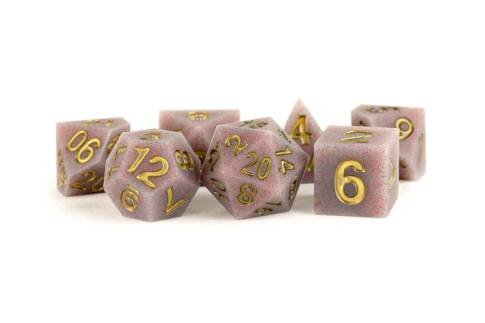 Metallic Dice Games - Sharp Edge Silicone Rubber Dice Set: Volcanic Soot