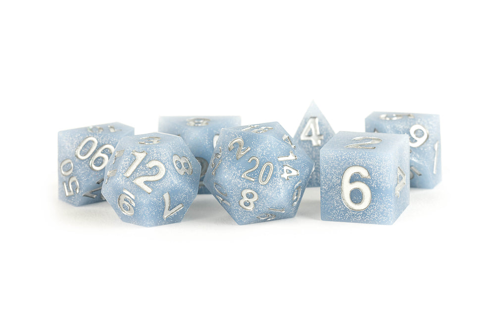 Metallic Dice Games - Sharp Edge Silicone Rubber Dice Set: Glacial Debris