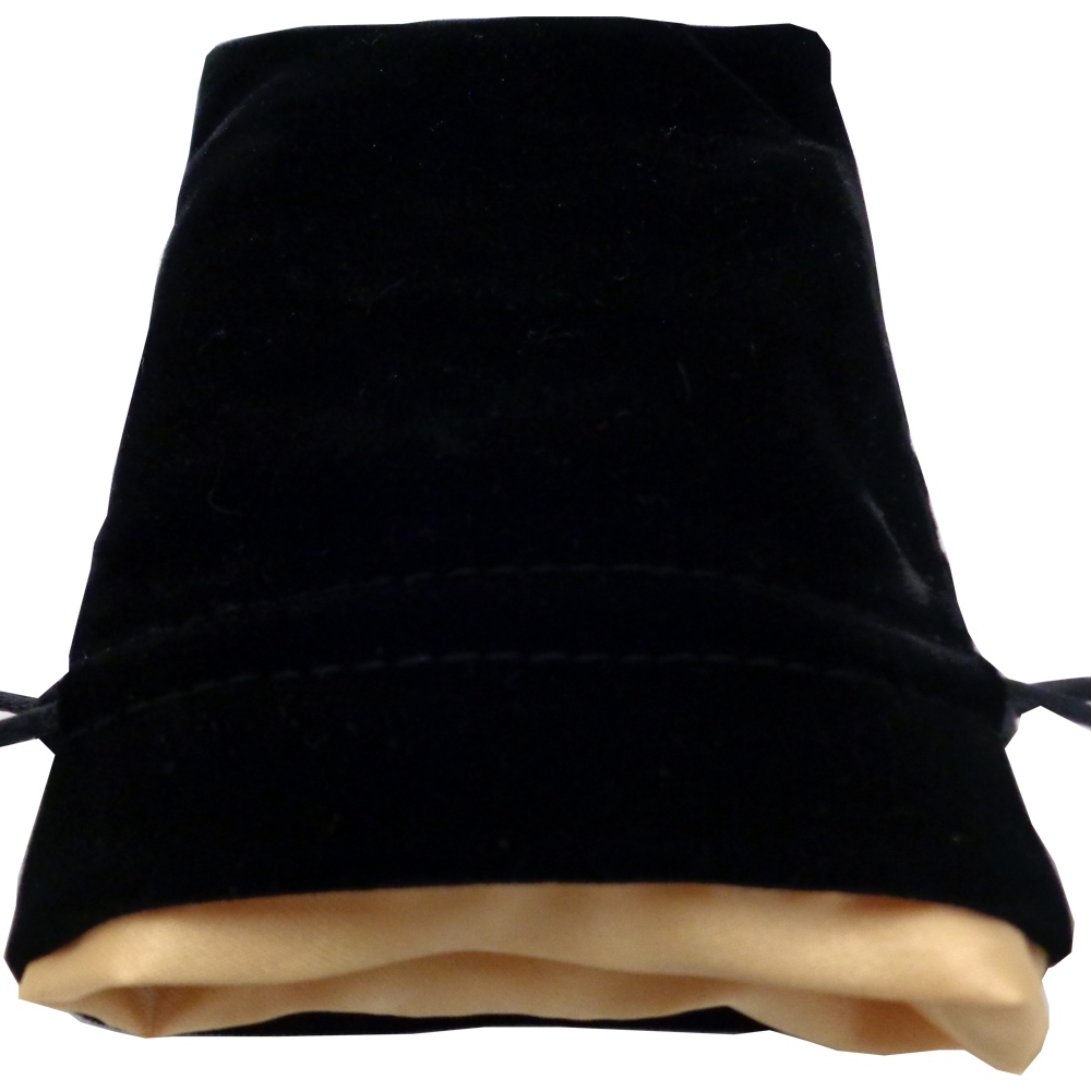 Velvet Dice Bag With Satin Liner 4″x6″ - Black