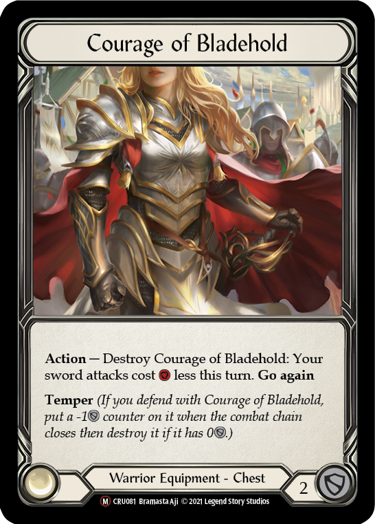 Courage of Bladehold [U-CRU081-RF] Unlimited Rainbow Foil