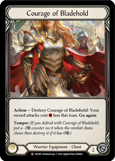 Courage of Bladehold [U-CRU081-RF] Unlimited Rainbow Foil