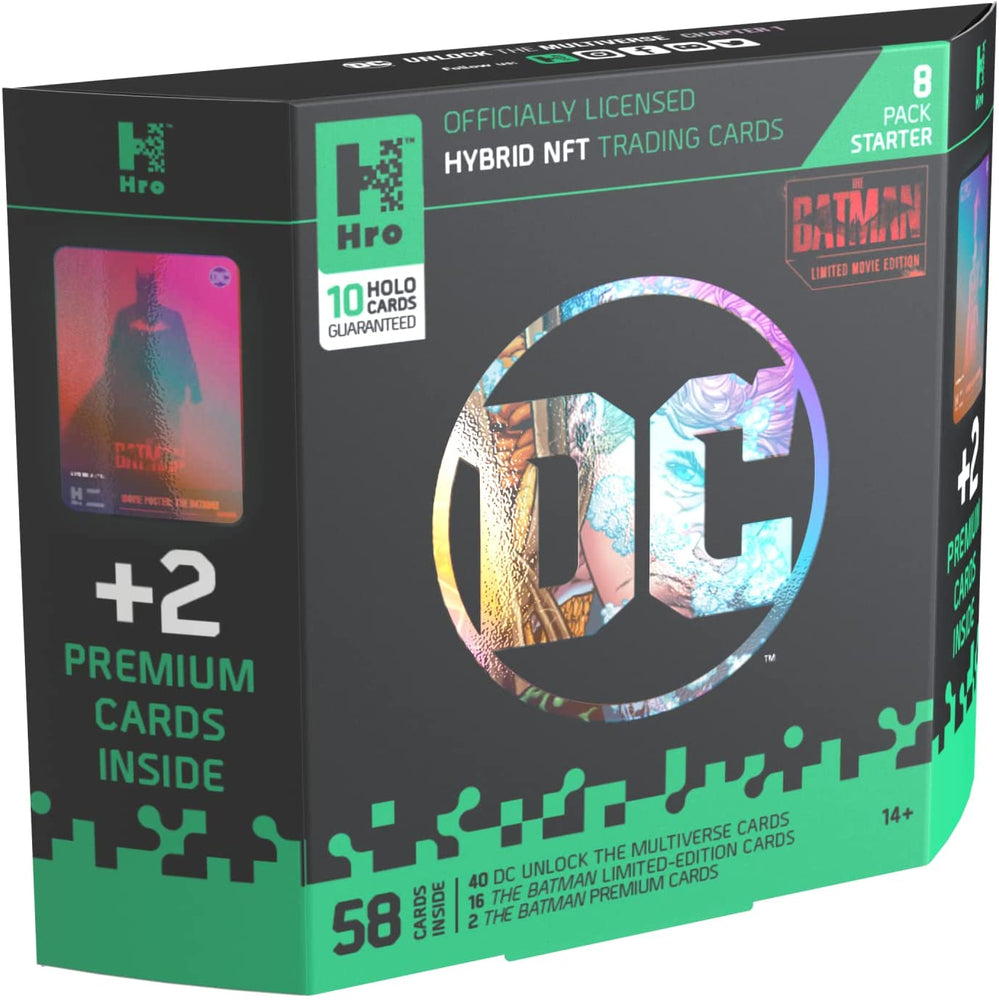 DC Unlock The Multiverse 8-Pack Starter Pack – Hro Hybrid NFT Trading Cards