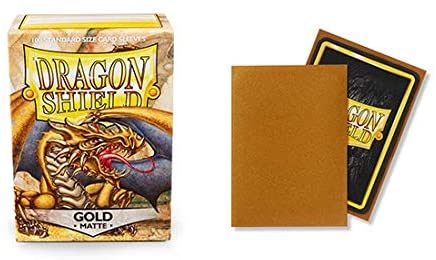 Dragon Shield 100ct Matte Standard Size Sleeves - Gold