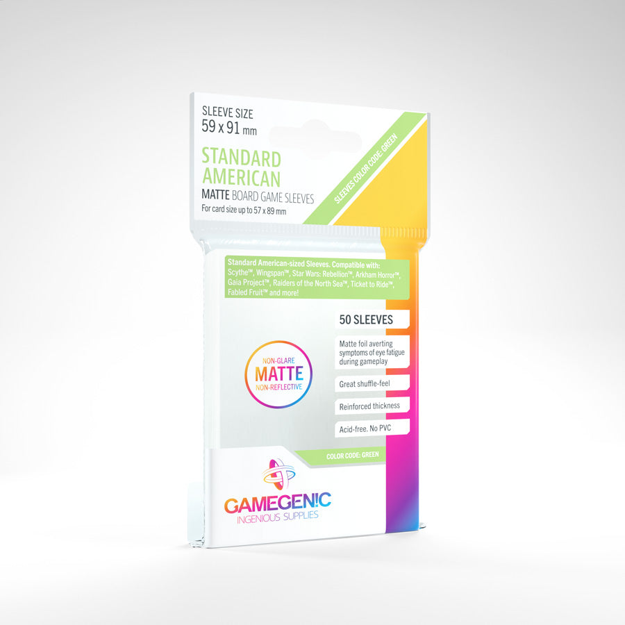 Gamegenic - Matte Board Game Sleeves 59 x 91 Clear 50ct
