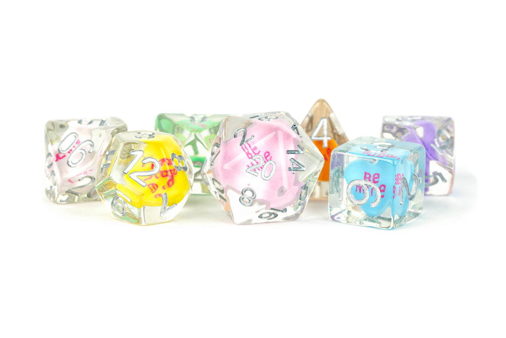Metallic Dice Games - Love Dice 16mm Resin Poly Dice Set