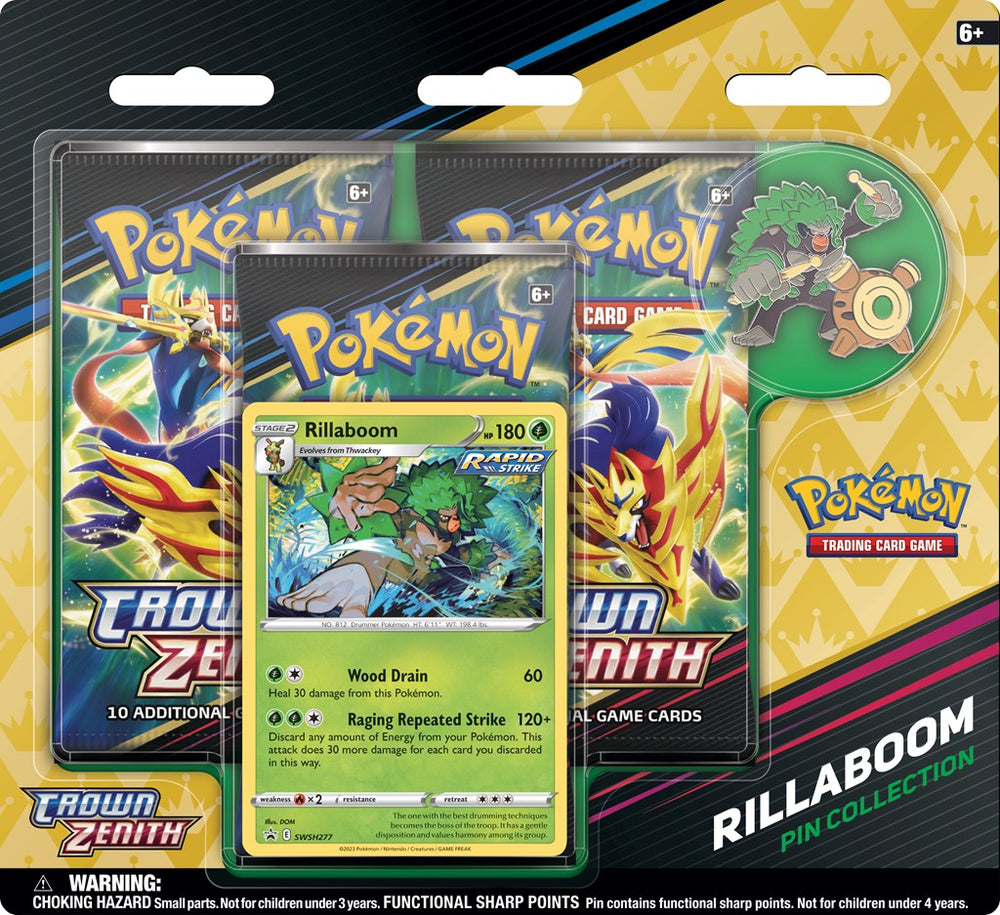 Pokemon TCG: Crown Zenith Pin Collection [Rillaboom]