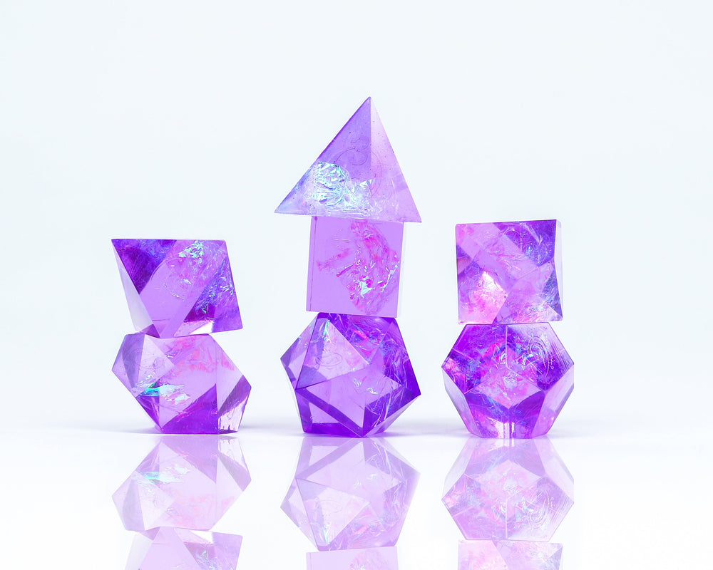 Sirius Dice - Purple Cloak & Dagger 7 Piece Polyhedral Set
