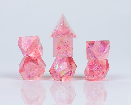 Sirius Dice - Pink Cloak & Dagger 7 Piece Polyhedral Set