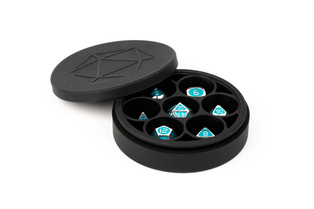 Metallic Dice Games - Silicone Round Dice Case (Black)
