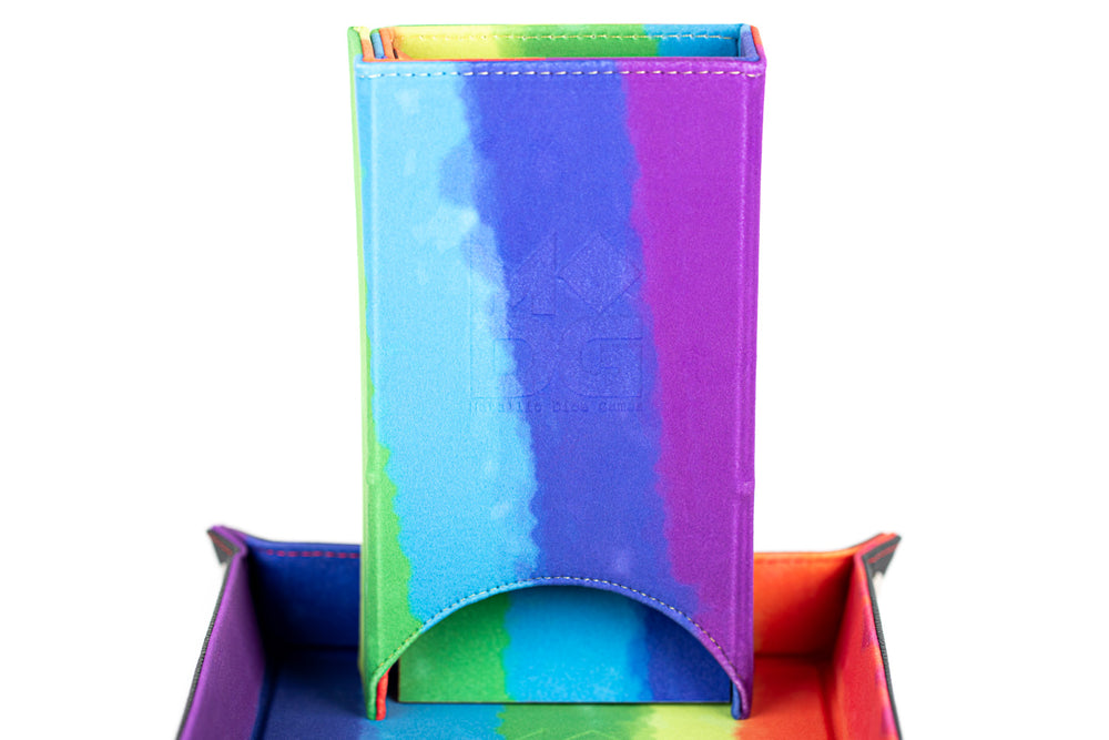 Fold Up Dice Tower - Rainbow