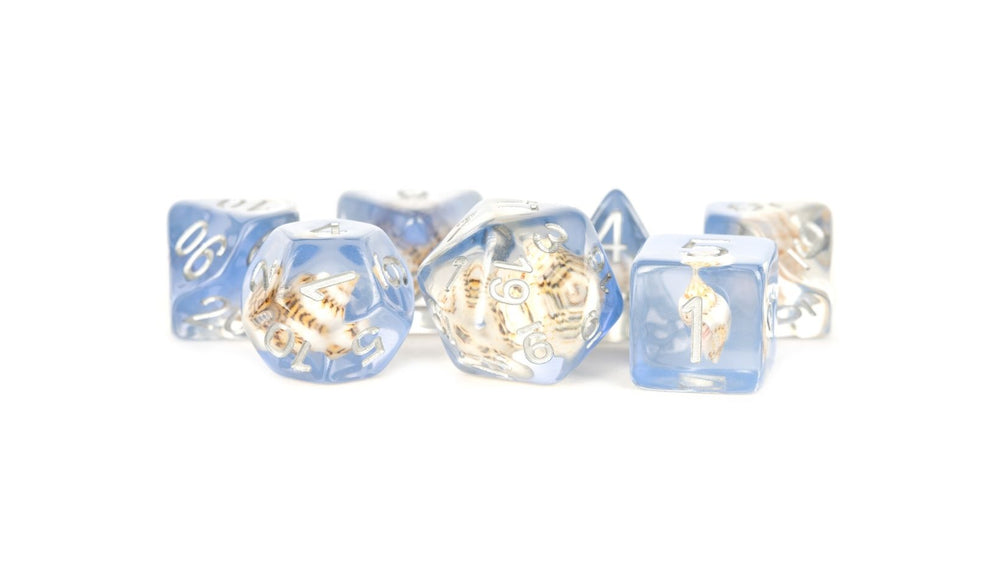 Metallic Dice Games - Sea Conch 16mm Resin Poly Set