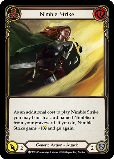 Nimble Strike (Blue) [U-WTR187] Unlimited Rainbow Foil