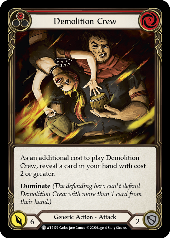 Demolition Crew (Red) [U-WTR179] Unlimited Rainbow Foil