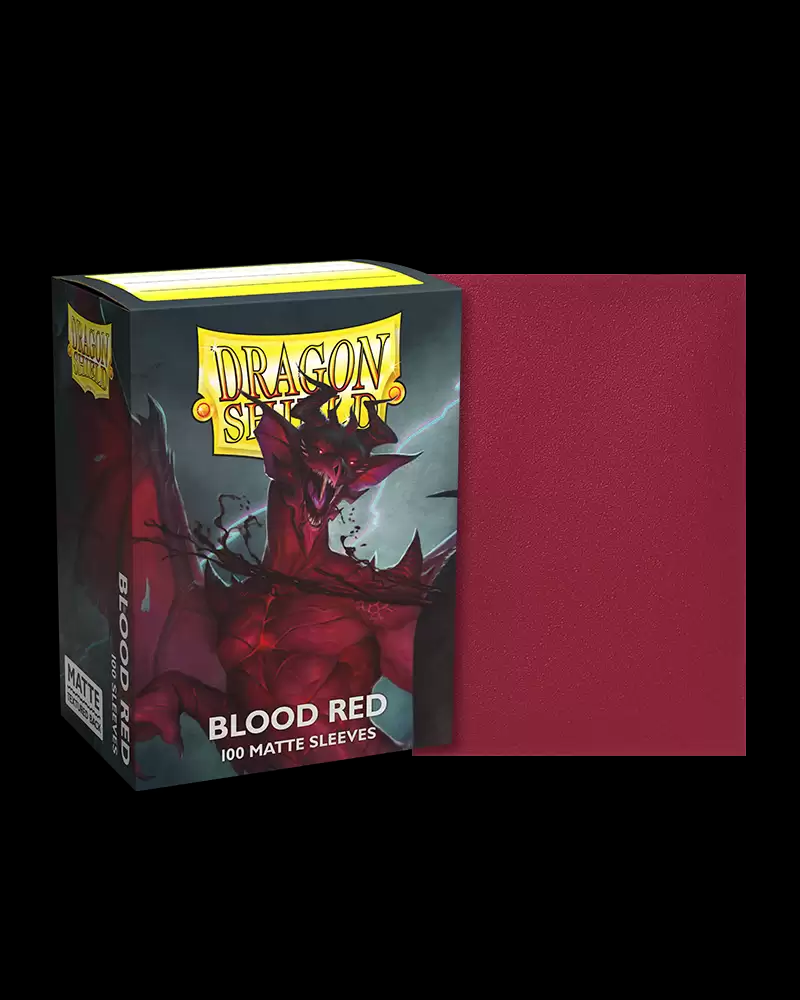 Dragon Shield: Blood Red - 100ct Matte Sleeves - Standard Size