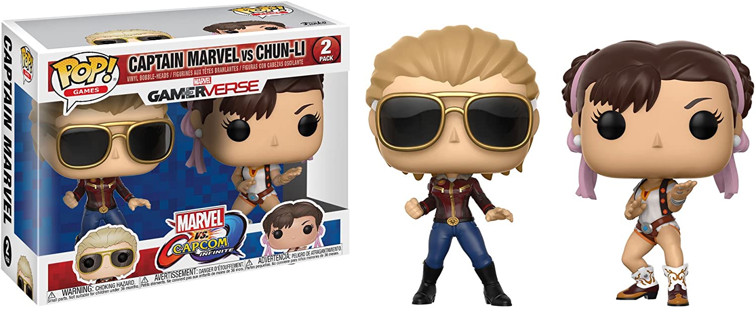 Funko POP! Marvel vs Capcom: Captain Marvel vs Chun-Li