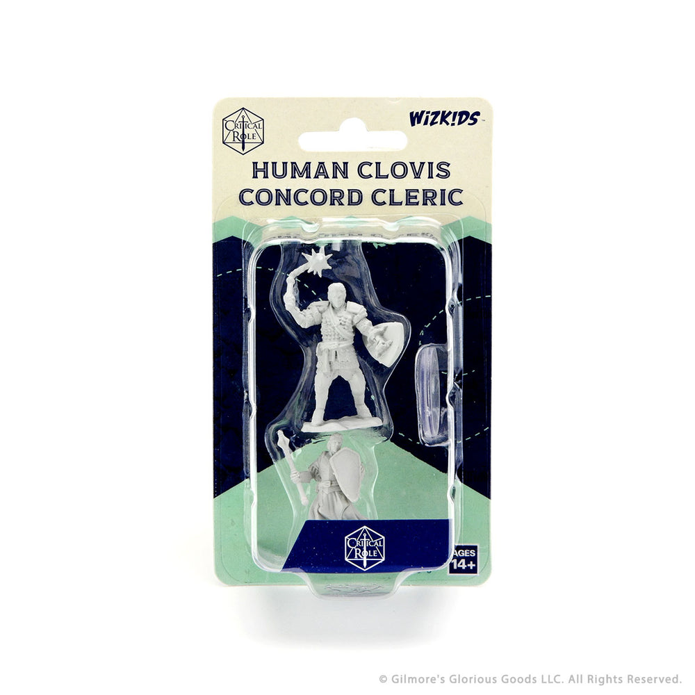Critical Role Unpainted Miniatures: Human Clovis Concord Cleric