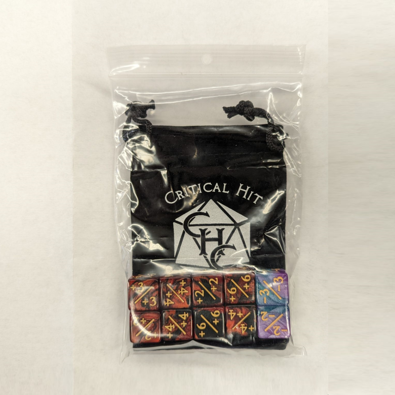 Critical Hit Collectibles :Positive/Negative Counter Dice (10)