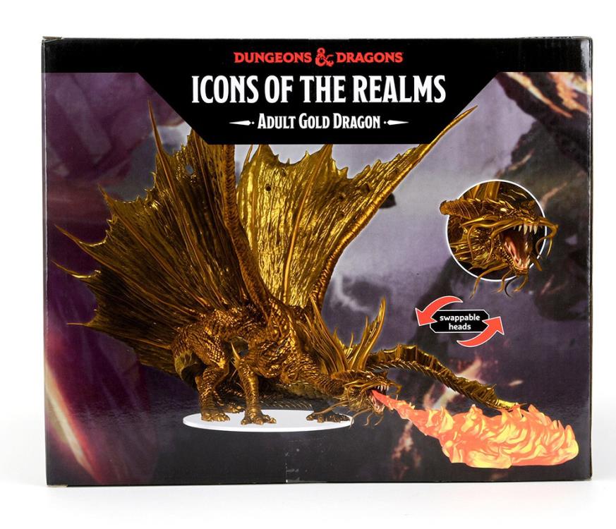Dungeons & Dragons Icons of the Realms Adult Gold Dragon Premium Painted Figure