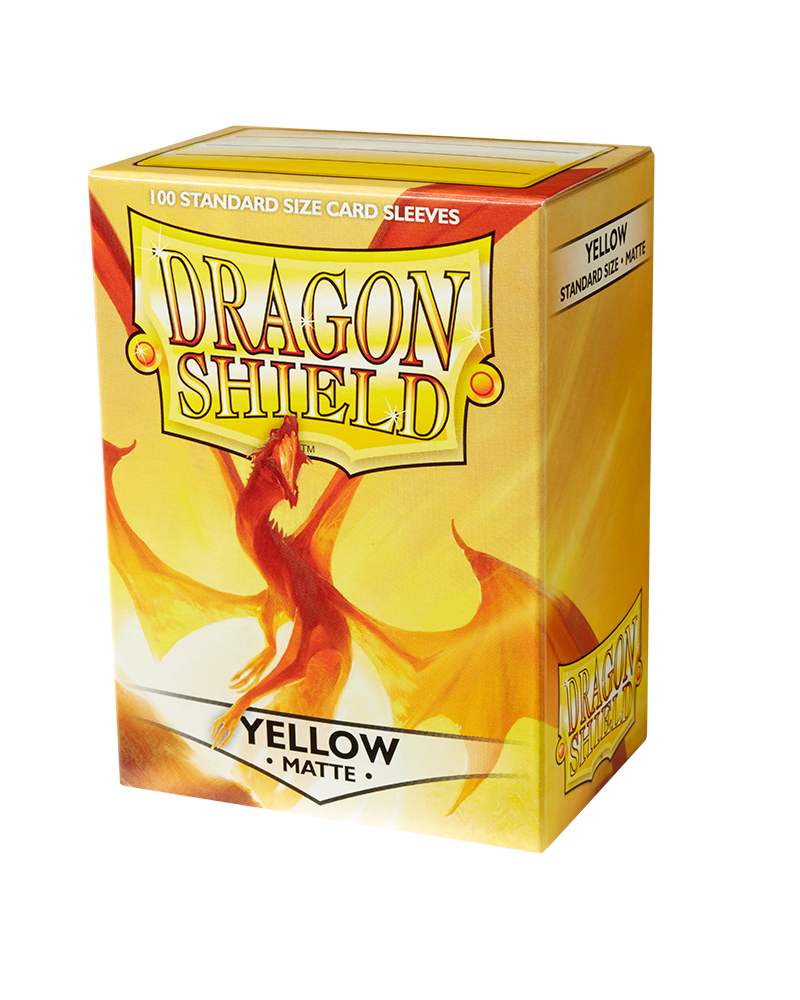 Dragon Shield 100ct Matte Standard Size Sleeves - Yellow