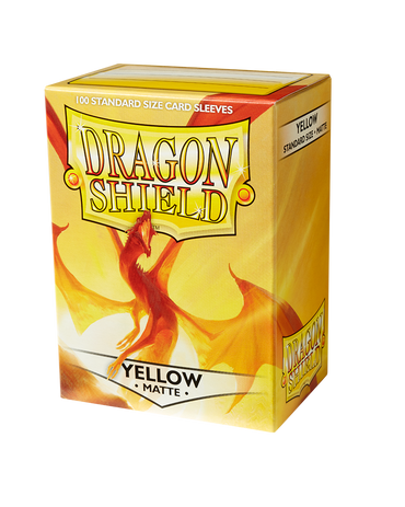 Dragon Shield 100ct Matte Standard Size Sleeves - Yellow