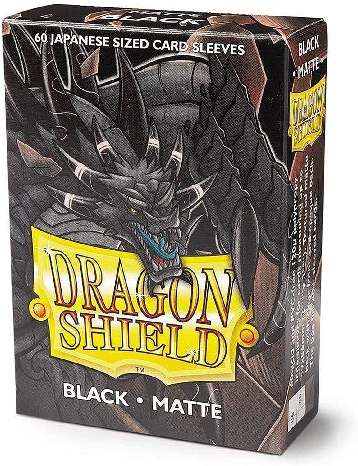 Dragon Shield 60ct Matte Black Japanese Sized Sleeves