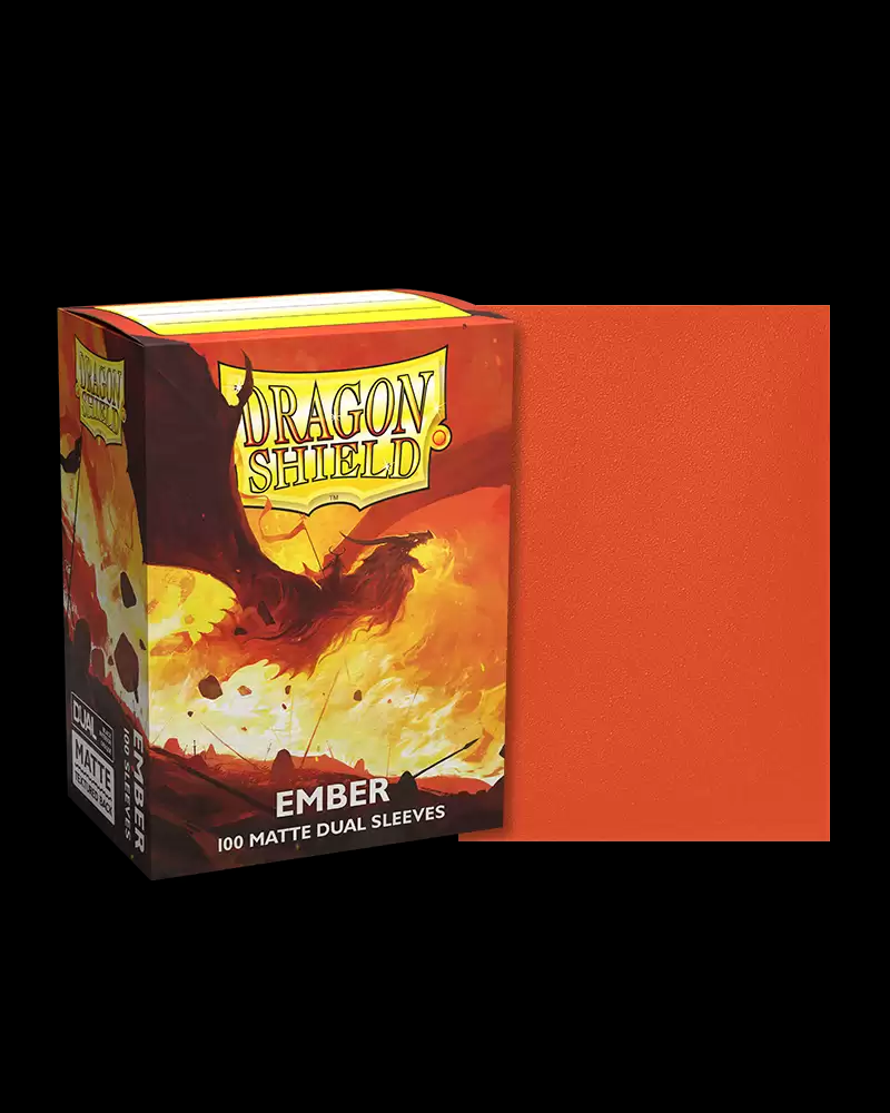 Dragon Shield: Ember - 100ct Dual Matte Sleeves - Standard Size