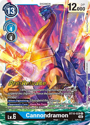 Cannondramon [BT10-028] [Xros Encounter Pre-Release Cards]