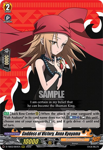 Goddess of Victory, Anna Kyoyama (D-TB03/004EN) [Shaman King]