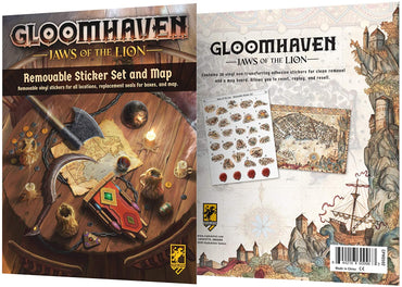 Gloomhaven: Jaws of The Lion Removable Sticker Set & Map