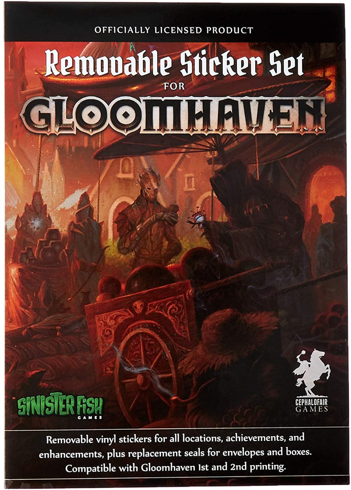 Cephalofair Games Sinister Fish Gloomhaven Removable Sticker Set