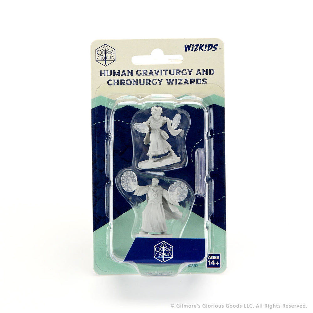 Critical Role Unpainted Miniatures: Human Graviturgy And Chronurgy Wizards
