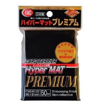KMC Hyper Matte Premium Black 50ct Standard Size Sleeves