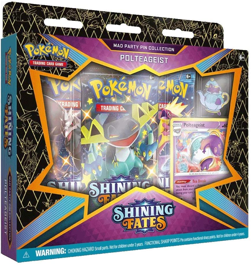 Shining Fates Mad Party Pin Collection Featuring Polteageist