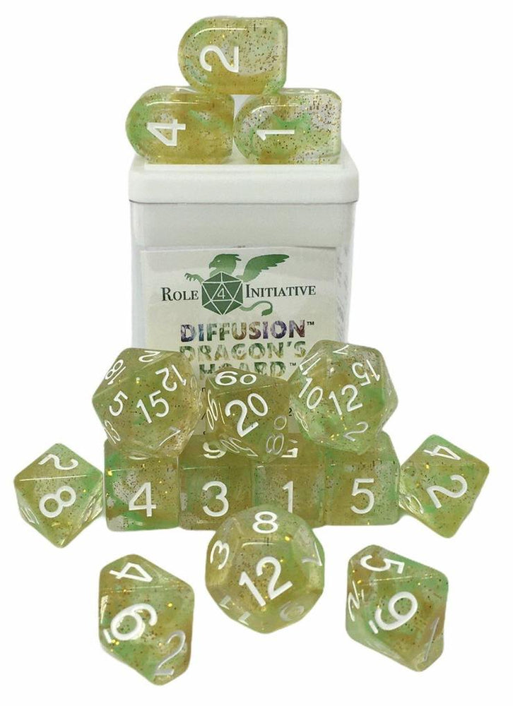 Set of 15 Dice: Diffusion Dragon's Hoard w/ Arch'd4