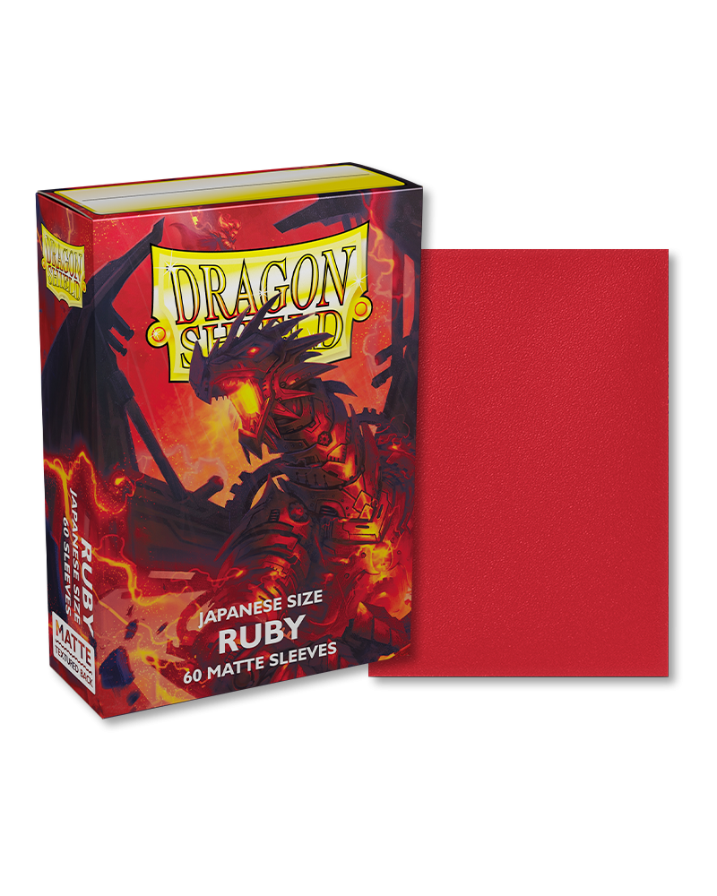 Dragon Shield 60ct Japanese Sized Matte Sleeves - Ruby
