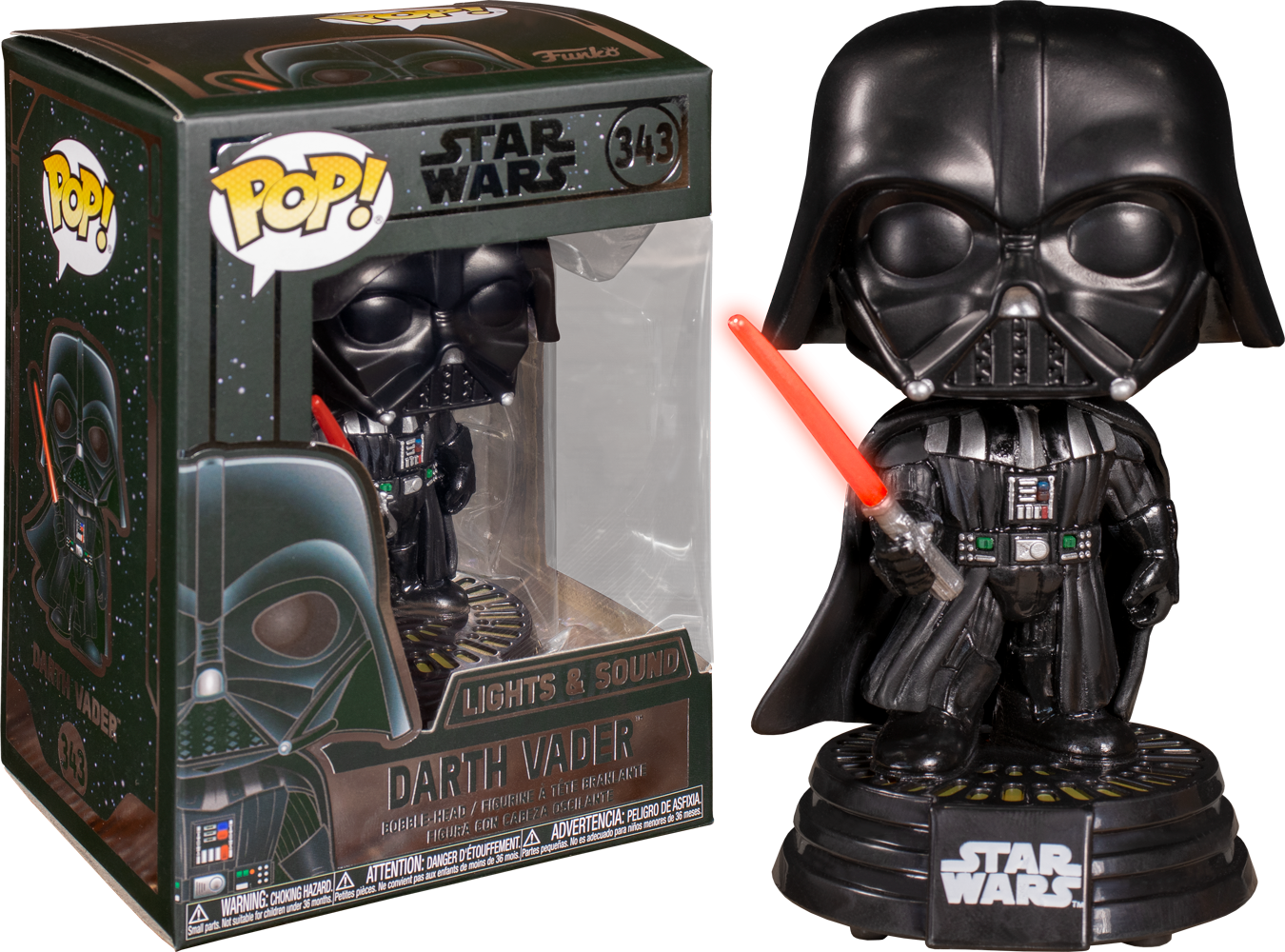 FUNKO POP! STAR WARS - DARTH VADER (Lights and Sound) #343