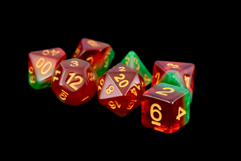 Metallic Dice Games - Watermelon 16mm Poly Dice Set