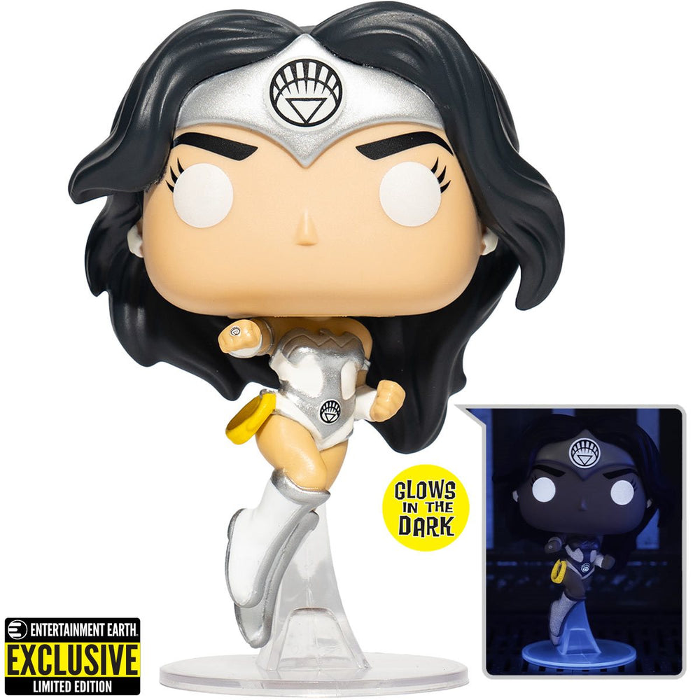 Funko Pop! Wonder Woman 80th Anniversary White Lantern Glow-in-the-Dark Pop! Vinyl Figure - Entertainment Earth Exclusive